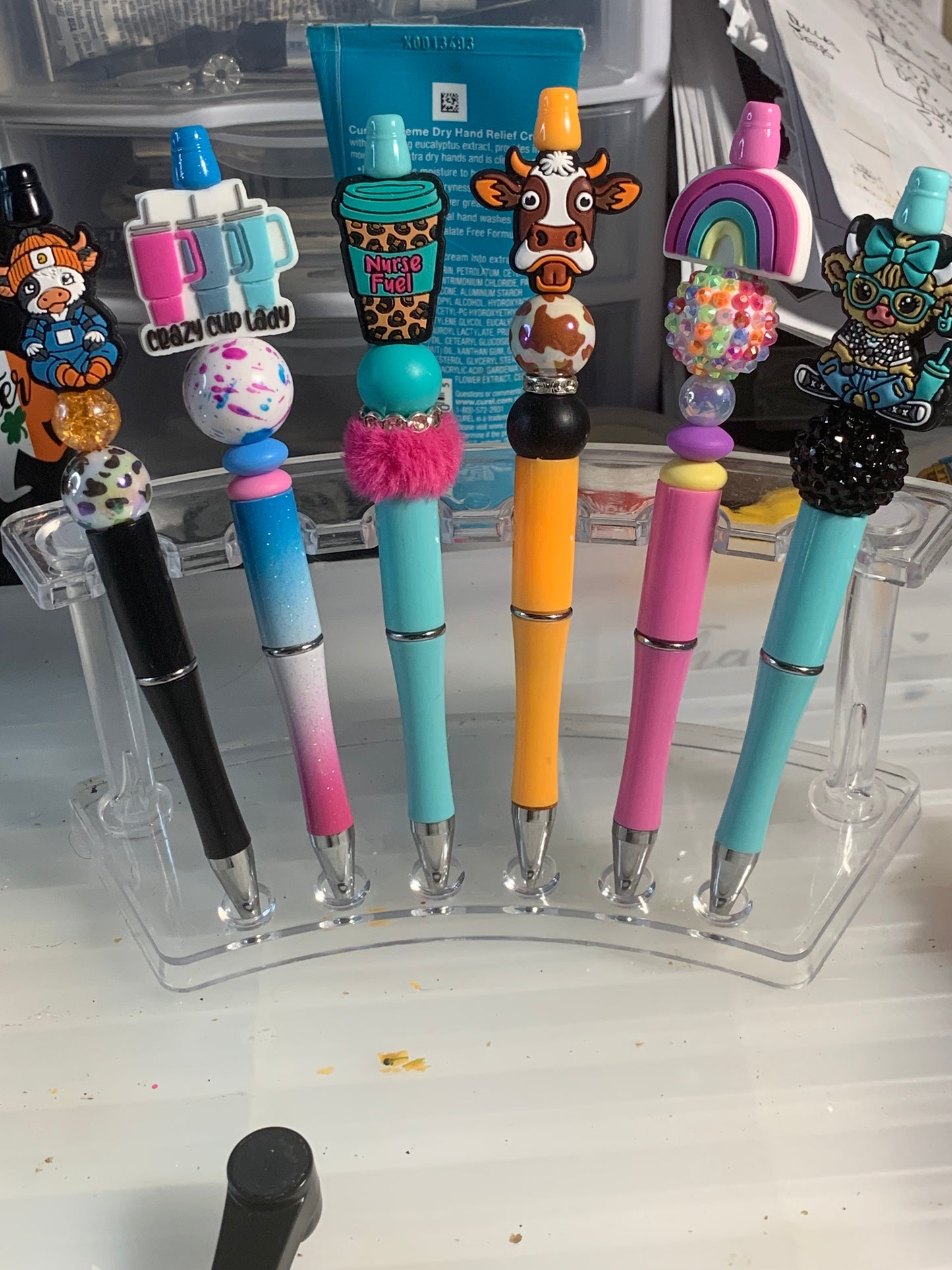 Beaded pens