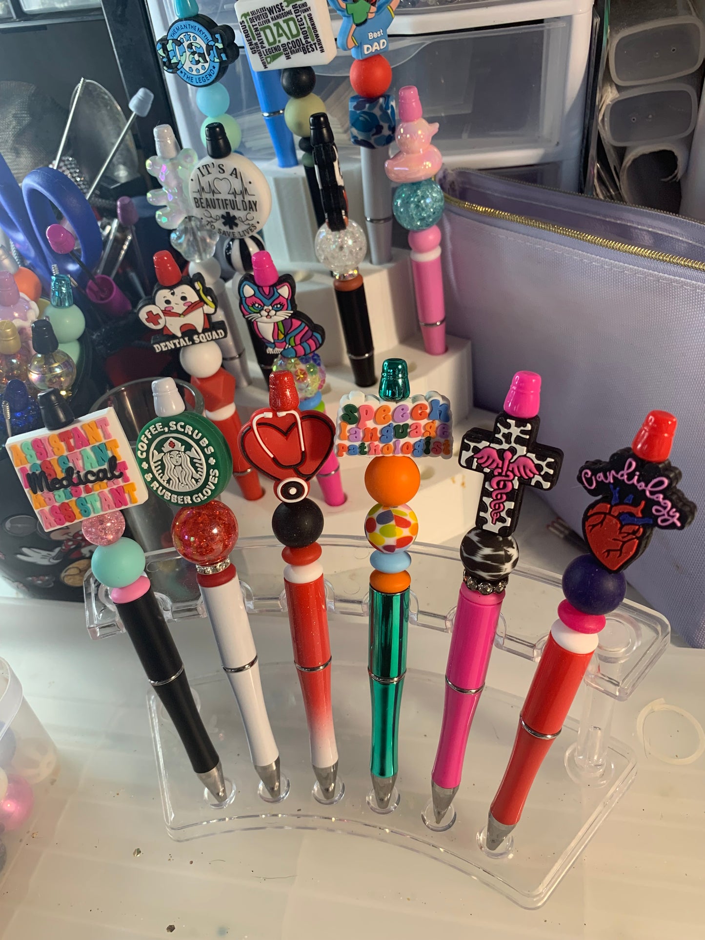 Beaded pens