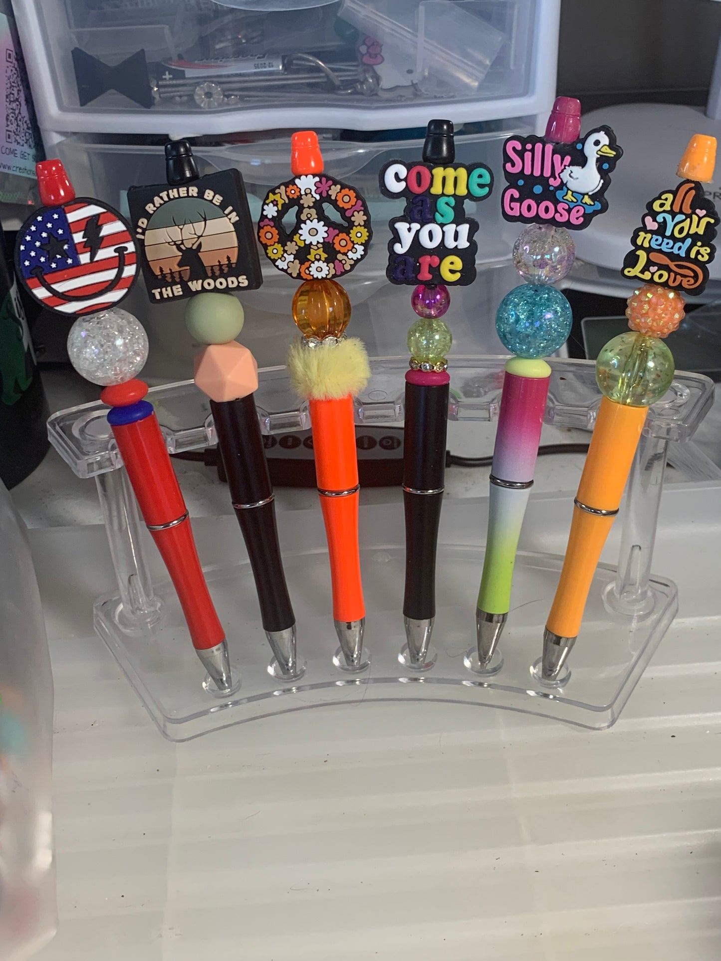 Beaded pens